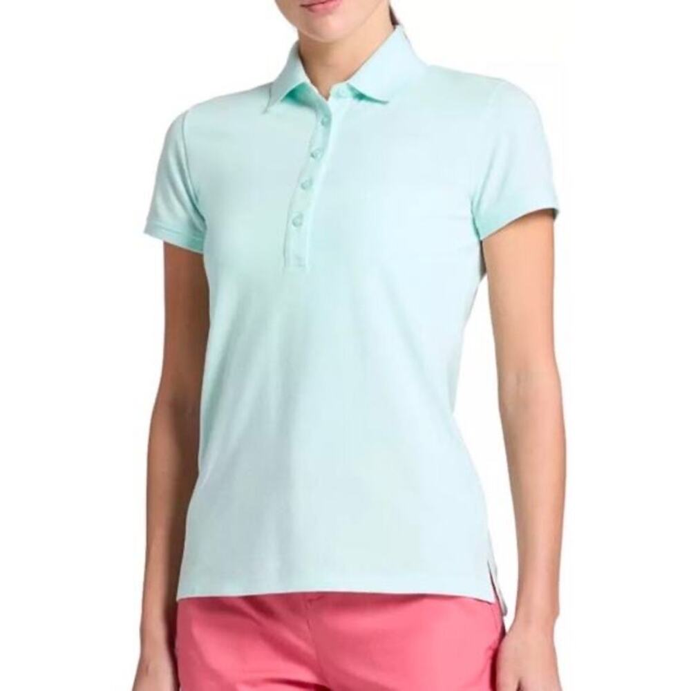 NWT Lady Hagen Celestial Mint Clubhouse Pique Short Sleeve Golf Polo Women's XL